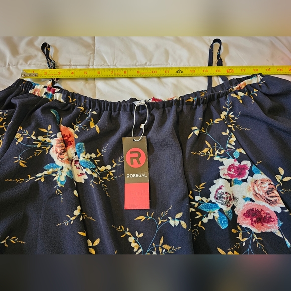 NWT Rosegal Blue Floral 🌺 adjustable off-the-shoulder blouse (4X) / Sz 20) 💙🌺 - Picture 14 of 16